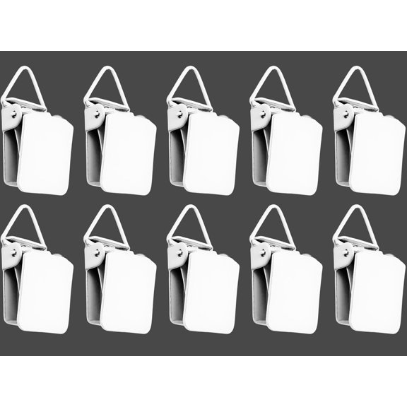 Hanging Clips Pack of 10 Triangle Back Medium Power for Tapestry Small Rugs,Towel, Shawl and Paintings by General (White)