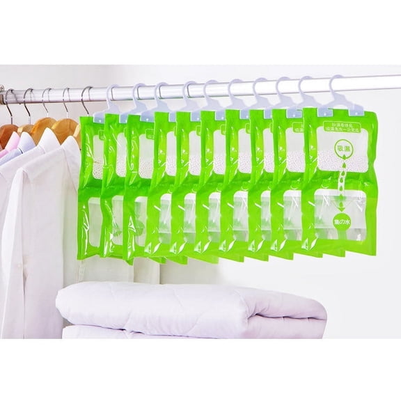 Hanging Closet Dehumidifier Bag, Moisture Absorber with Fresh Scent, 500ml Capacity Damp Prevention for Wardrobes, Dorm Rooms and Bathrooms(1pc)
