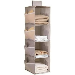 Mainstays 6 Shelf Non Woven Hanging Closet Organizer, Arctic White, Adult  and Child 