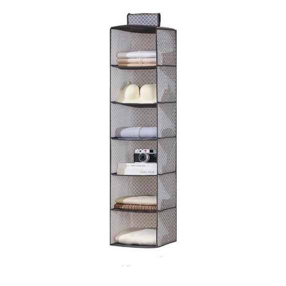 Hanging Closet Organizer, Multi Layer Storage Bag with Foldable Shelves, Fabric for Bedroom and Laundry Room