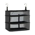 thumbnail image 1 of Hanging Closet Organizer Storage 3 Shelf Cloth Hanging Shelves for Closet Space Saver Easy Mount Foldable, 1 of 3