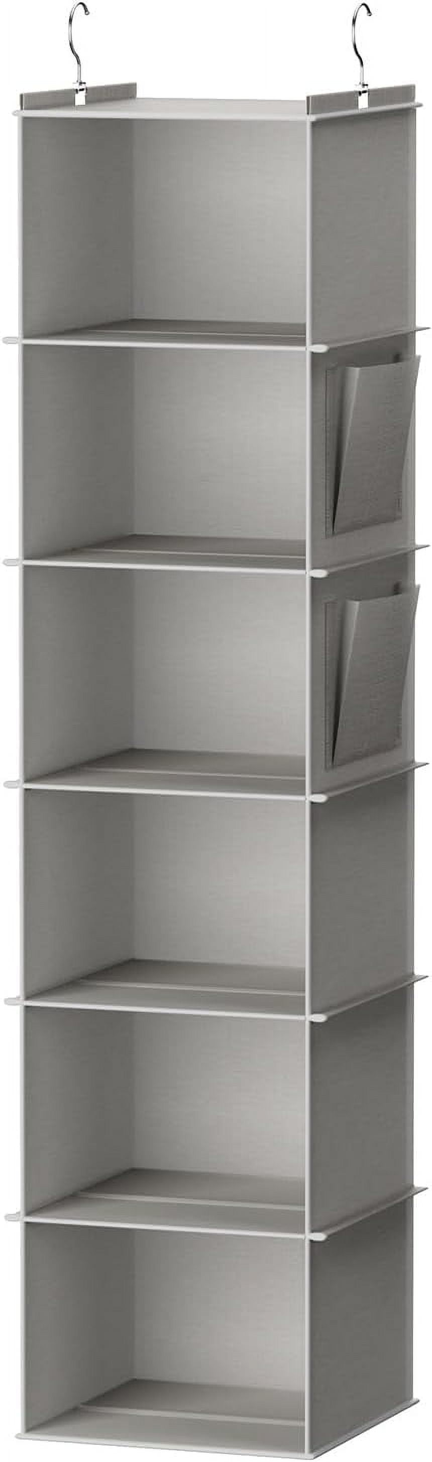 Hanging Closet Organizer and Storage, 6-Shelf, Light Grey - Walmart.com