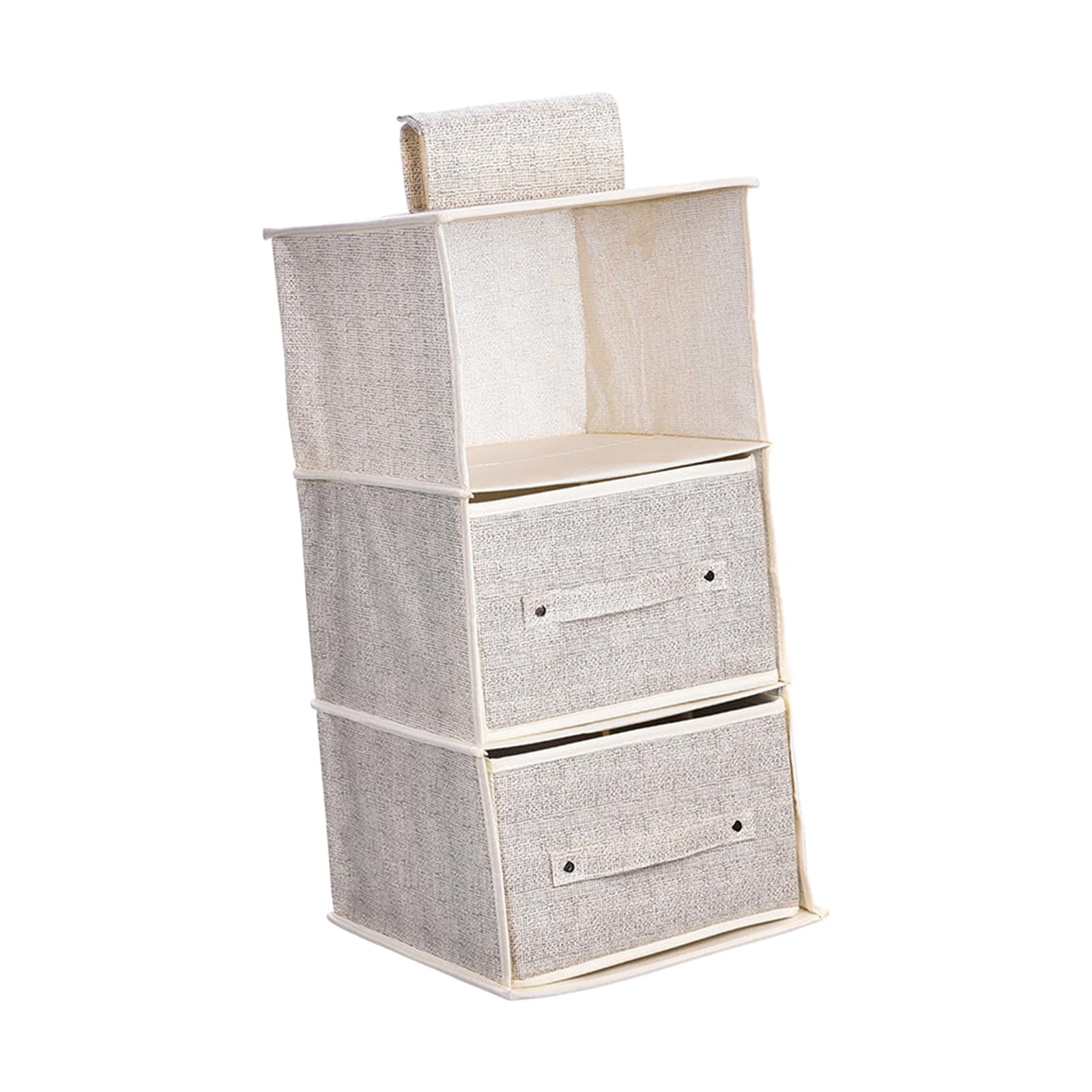 Hanging Closet Organizer with Drawers Wardrobe Storage Bag Portable ...