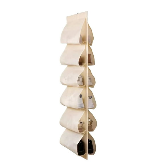 Hanging Closet Organizers Hanging Shoe Organizer for Closet with 12 Large Pockets Roating Hanger for Storage Mens Shoes,Clothes,Also Can Used As Travel Shoe Rack Hanging