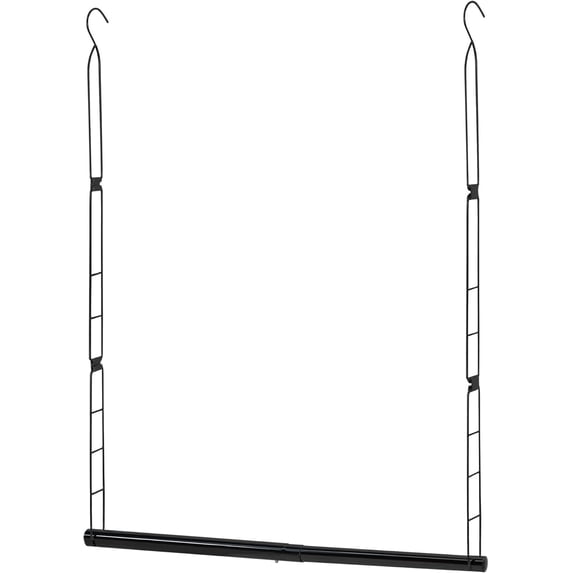 Hanging Closet Rod, Adjustable Width and Height Closet Hanging Organizer, Space-Saving Clothes Hanging Bar, Closet Extender Hanging Rod Double Closet Hanging Rod, Chrome