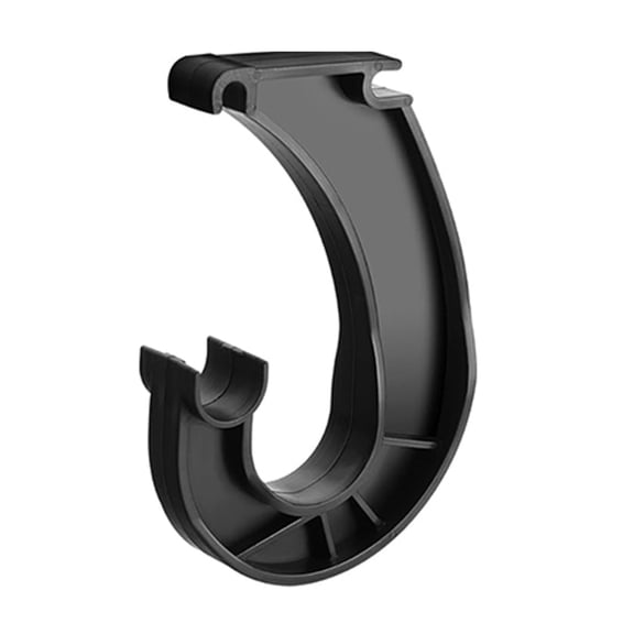 Hanging Closet Rod Support, 3/4 Inch Closet Shelf Rod Holder, Heavy Duty Hanging Rod Support, Sturdy J-Shaped Closet Brackets for Hanging Clothes, Cabinets Storage and Curtain, 1 Pc, 5.7x2.36"