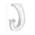 thumbnail image 1 of Hanging Closet Rod Support,3/4 inch J-Shaped Closet Shelf Rod Holder,Heavy Duty Plastic Closet Brackets,Rod Rack For Hanging Clothes,Cabinets Storage and Curtain(5.7x2.4")(White*1), 1 of 9