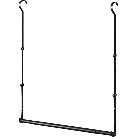 Hanging Closet Rods, Adjustable Height & Width Closets Bar Lower Extender for Hanging Clothes, Heavy Duty Hanging Bars for Clothing Storage and Organizer, Space-Saving & Expandable Double Closet Rod