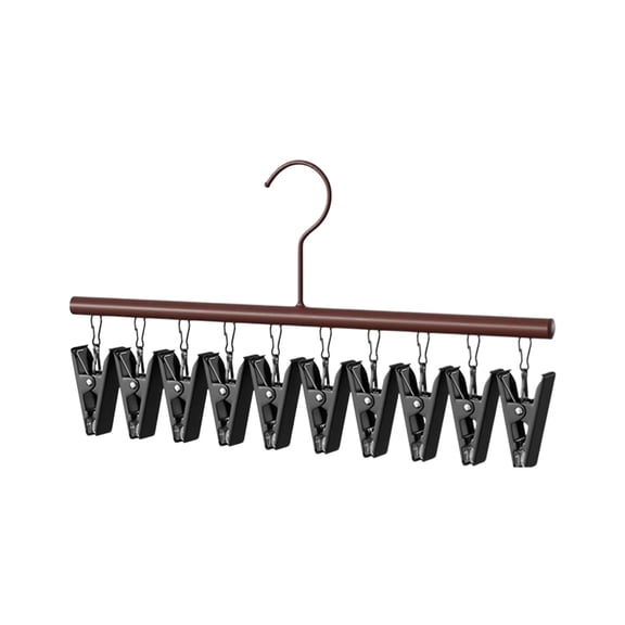 Hanging Clothes Drying Rack With 10 Clips For Socks Underwear And Garments Balcony Drying And Home Use