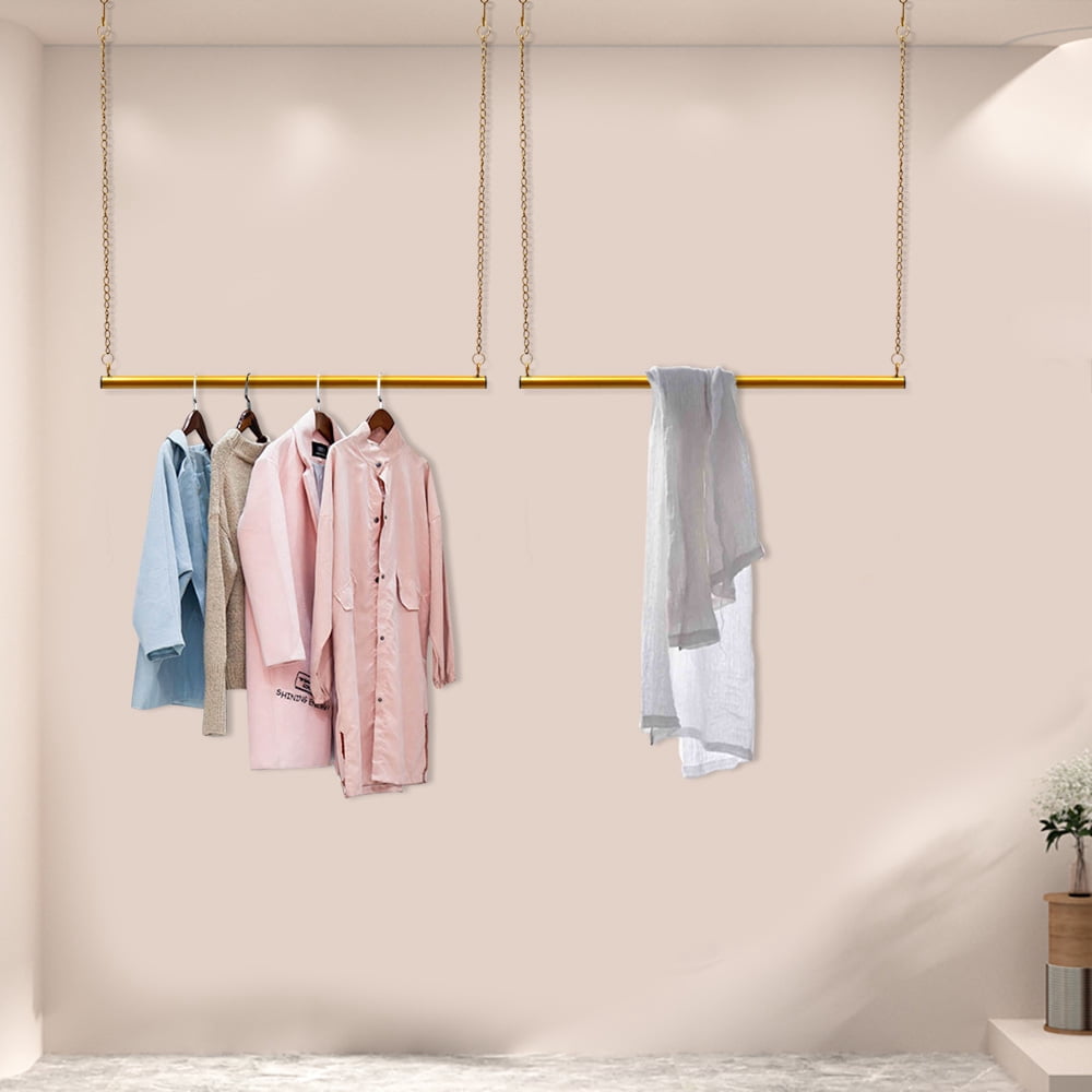 Hanging Clothes Rack with Chains, Clothing Rack, Clothing Rack for ...