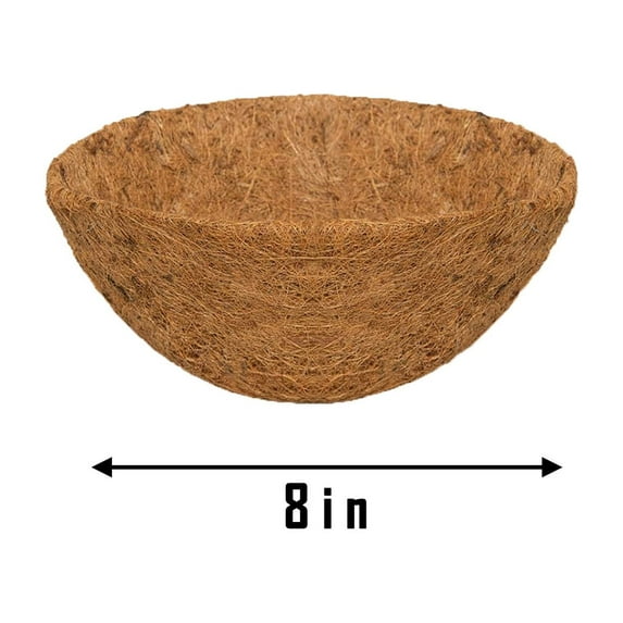 Hanging Coco Liners for Planters,Round Coco Liners for Hanging Baskets,Window Box Coco Liners,Coconut Fiber Liners for Wall Hanging Basket Flowers,Garden Planter Baskets, Fence Flower Baskets