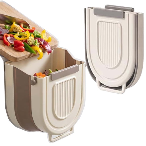 Hanging Collapsible Trash Can - Expandable Compact Space Saving Waste Bin for RV Home Indoor and Outdoor