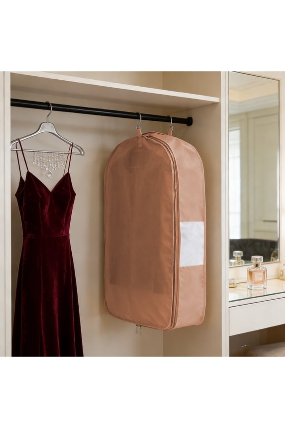 Hanging Compressed Clothing Storage Bag for Wardrobe, No-Fold Space Saving Organizer Holds 30 Jackets, Foldable Dust-Resistant Garment Bag for Seasonal Clothes