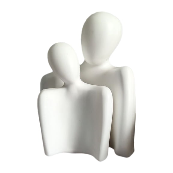 Hanging Couple Statues Ornaments 2 Pcs, Modern Romantic Gift for Wedding Anniversary, Plastic Home Office Desk Shelf Decor for Living Room Bedroom(B)