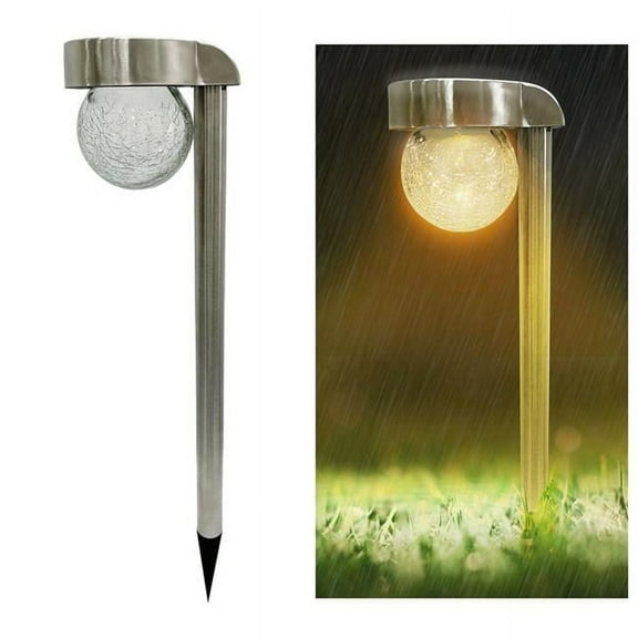Hanging Crackle Ball Pathway Solar Light, Set of 4