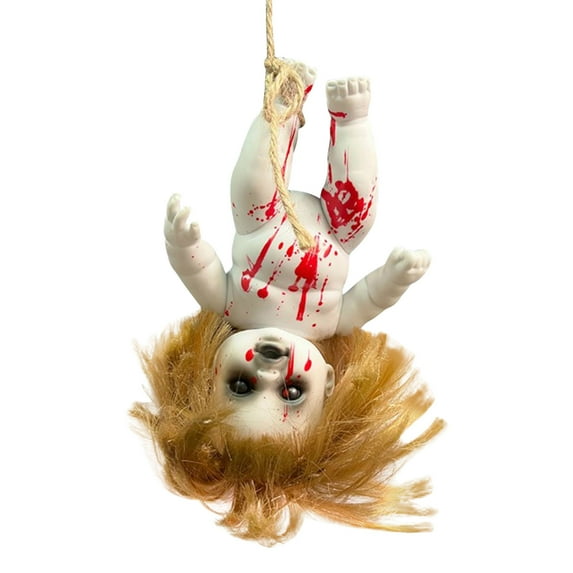Hanging Creepy Zombie Baby Props Halloween Decorations, Haunted Creepy House Halloween Decor, Scary Halloween Decorations Outdoor Yard Garden Decor