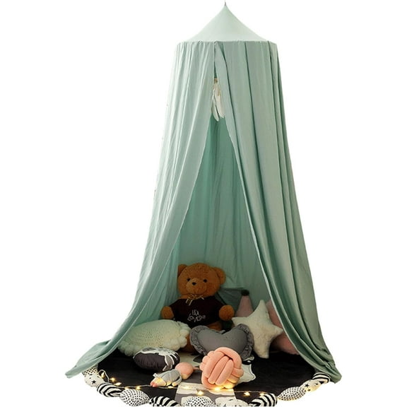Hanging Crib Bed Canopy:Dome Crib Canopy for Girls Nursery,Decor Canopy for Baby Girls Boys,Kids Bed Canopy for Reading Playing Sleeping,Green