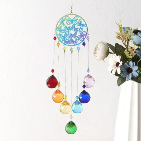 Hanging Crystal Wind Chime , Pendants, Wind Indoor Outdoor Backyard Decoration Butterfly Style