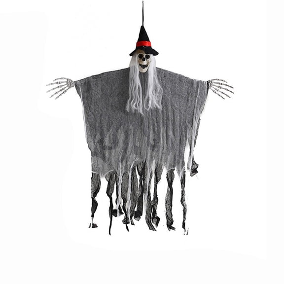 Hanging Decor Skeleton Witch Halloween Prop 40 X 30 Inch for Front Porch Yard and Party Display