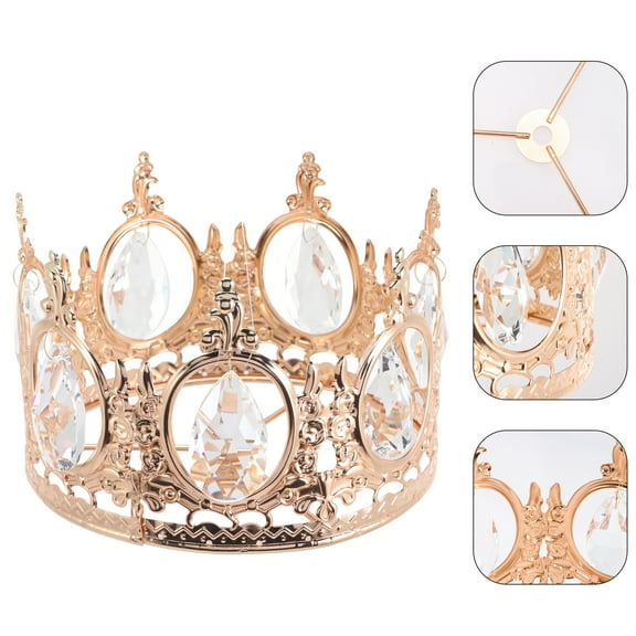 ETEREAUTY Golden Crystal Pendant Light Crown for Ceiling Light Decor Ideal for Hallway and Entryway