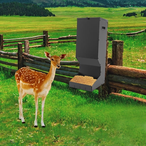 Hanging Deer Feeder Box, Heavy Duty Automatic Deer Feeder Dispenser