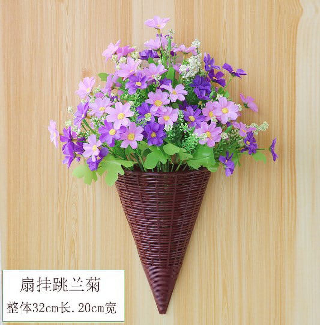 Hanging Delicate Flower Basket Door Artificial Flower Lifelike Flower