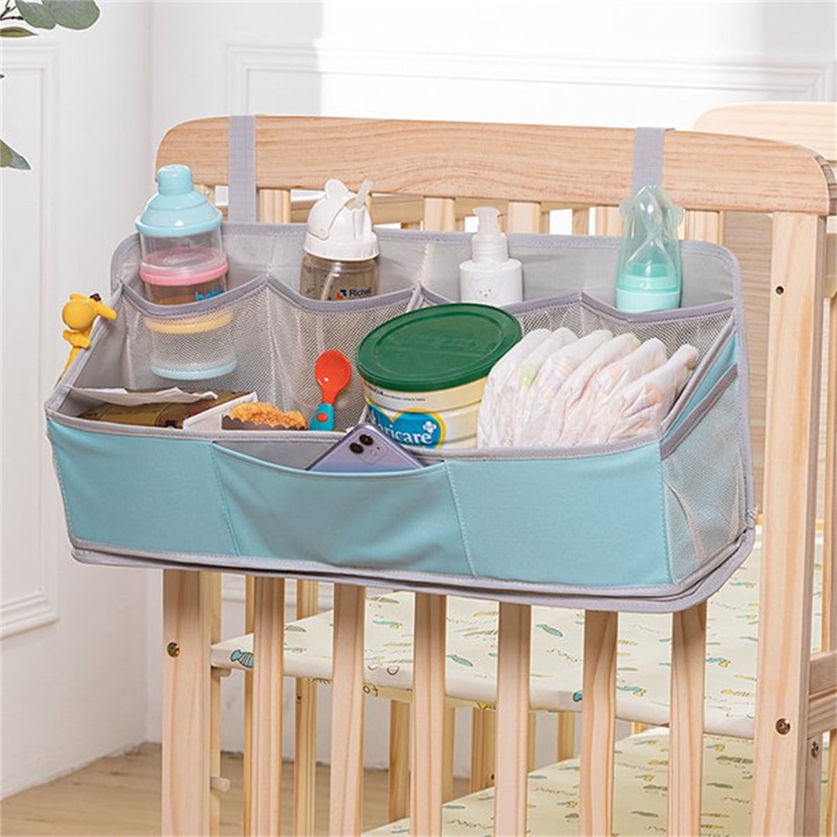 Hanging Diaper Caddy, Baby Bed Hanging Organizer, Nursery Organization