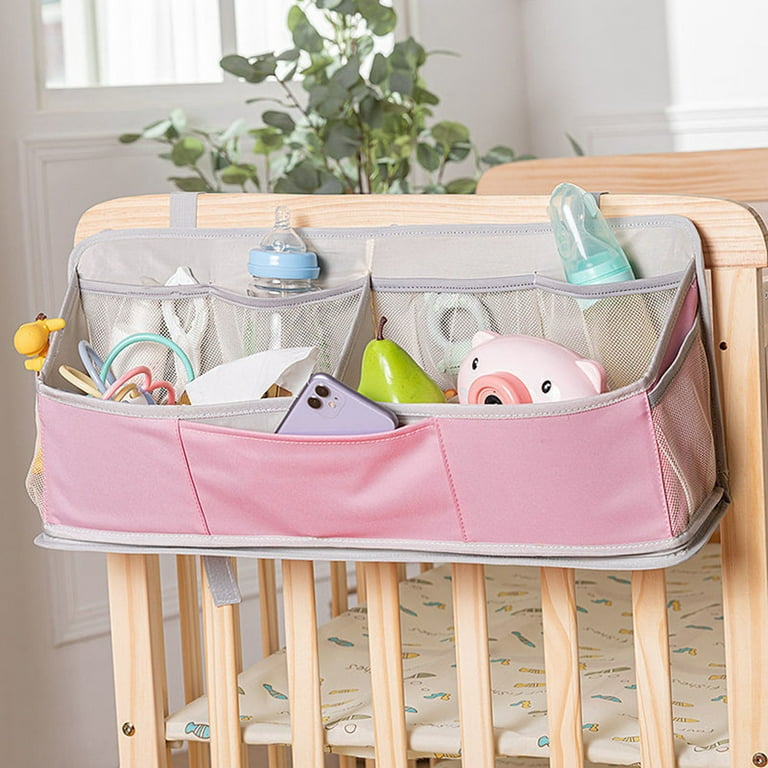 Baby Crib Storage Organizer, Diaper Organizer Crib