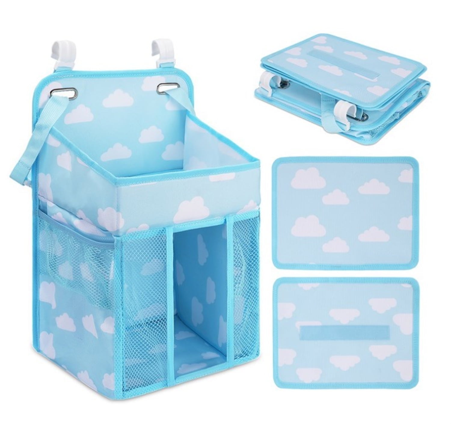 Hanging Diaper Caddy Nappy Caddy Organiser Storage for Nappies Diaper Toys and Towels Portable Diaper Organizer Stacker Nursery Storage for Changing Table Crib Playard or Baby Bed Stroller Walmart Bus...