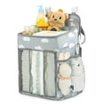 thumbnail image 1 of Pluokvzr Hanging Diaper Caddy Organizer - Diaper Stacker for Changing Table, Crib(Gray Cloud), 1 of 8