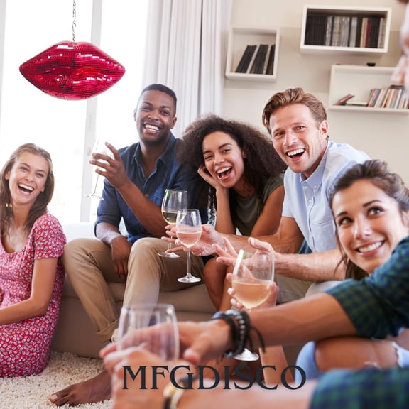 Hanging Disco Red Mirrored Lips, Cute Reflective Mirrored Lips Kiss Art Decor for Christmas Holiday, Weddings,Parties, Home,Office, Sparkly Handmade Gift (S 9inch Red)$$Tools & Hardware Other