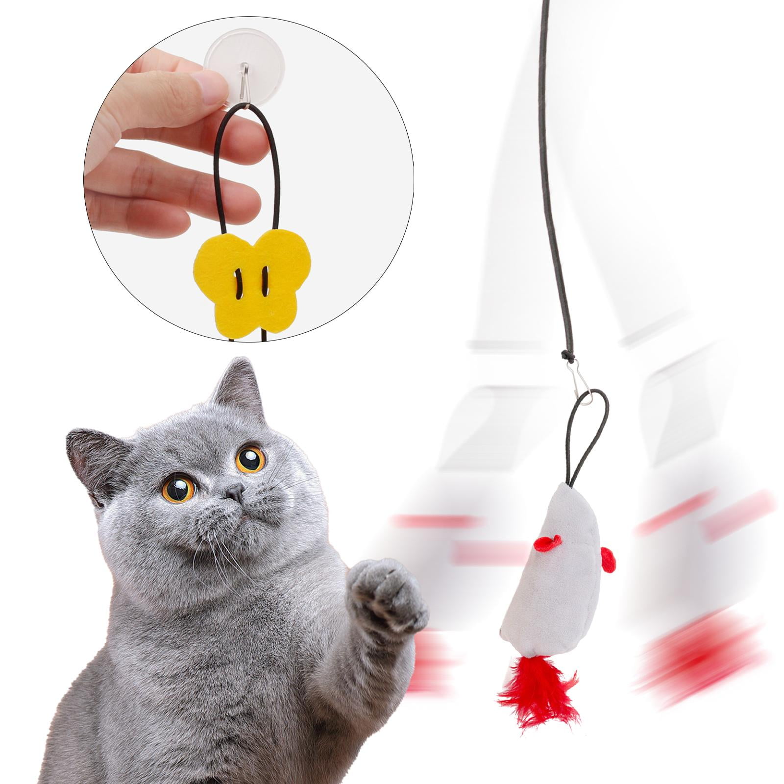Hanging Door Cat Plush Toy Retractable Plush Popping Mice Cat Activity Bouncy Rat Toy for Kitty Indoor Cats Accessories Walmart