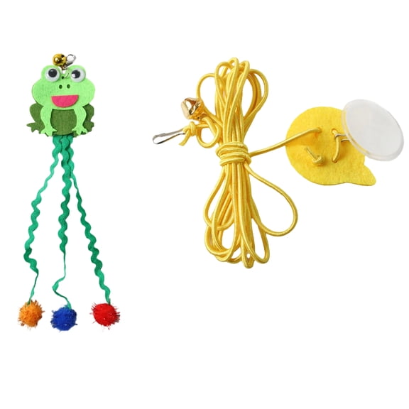 Hanging Door Cat Toy with 59 in Adjustable Rope, Interactive Bouncing Teaser for Indoor Cats Self-Play, a