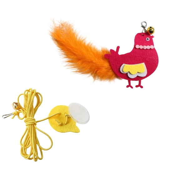 Hanging Door Cat Toy with 59 in Adjustable Rope, Interactive Bouncing Teaser for Indoor Cats Self-Play, c