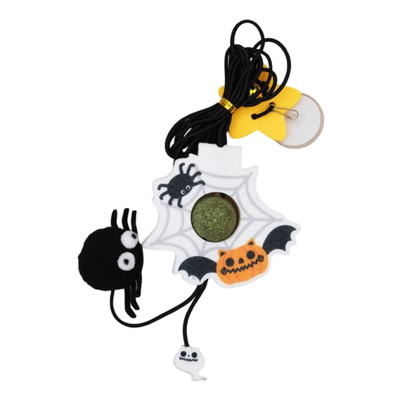Hanging Door Cat Toy with Elastic String, Interactive Boredom Buster with Catnip, C