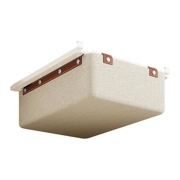 Hanging Drawer Basket Storage Container Under Shelf Rack Portable Pullout Design for Wardrobe Office Under Table Use