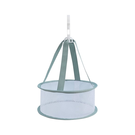 Hanging Drying Basket with 360 Degree Rotation, Windproof Foldable Polyester Mesh Rack, Multi-Functional Laundry Dryer for Underwear and Socks