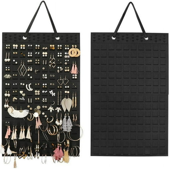 Hanging Earrings Organizer, Earring Holder & 20 Hooks, Holds Up To 300 Pairs, Compact Design, Soft Material, Earring Hanger Earring Display Hanging Organizer for Women Girls -1 Pack