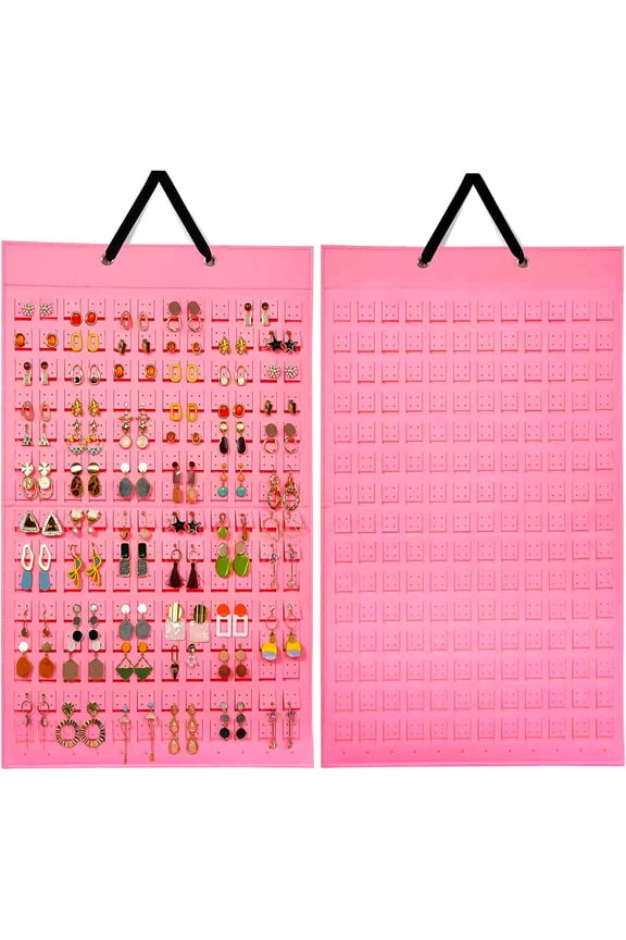 Hanging Earrings Organizer, Earring Holder Holds Up To 300 Pairs, Felt Earring Organizers and Storage, Wall Earring Holder Earring Display for Women Girls -1 Pack