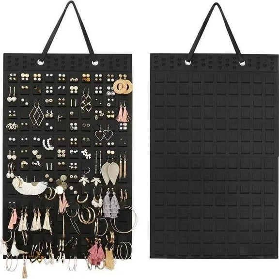 Hanging Earrings Organizer, Earring Holder Holds Up To 300 Pairs, Felt Earring Organizers and Storage, Wall Earring Holder Earring Display for Women Girls -1 Pack