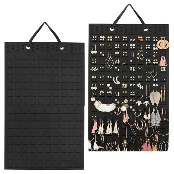 Hanging Earrings Organizer & Holder - 20 Hooks, Holds Up To 300 Pairs, Compact Design, Soft Material, Earring Hanger & Display for Women & Girls - 1 Pack