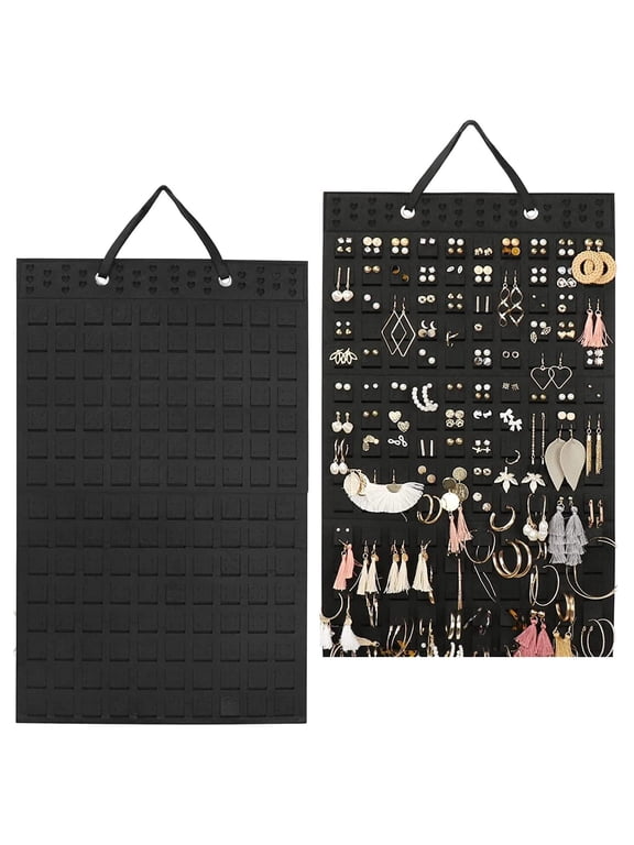 Hanging Earrings Organizer & Holder - 20 Hooks, Holds Up To 300 Pairs, Compact Design, Soft Material, Earring Hanger & Display for Women & Girls - 1 Pack