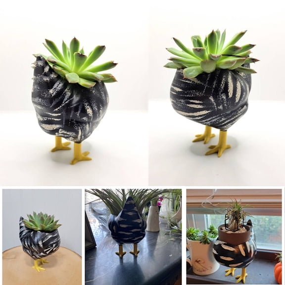 Hanging Easter Decorations For The Home Small Chicken Butt Planter Succulent Planter Cactus Planter Unique Pot Funny Planter Farm Planter Chicken Gift Farmhouse Decor,Black Desktop Dress Up