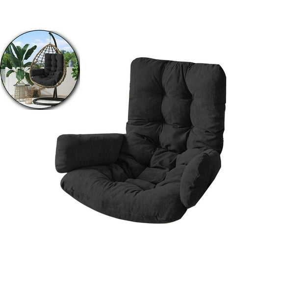 Hanging Egg Chair Cushion Replacement, Thickened Hanging Basket Seat Cushion, Indoor/Outdoor Patio Hammock Swing Chair Cushion, Washable Egg Swing Cushion