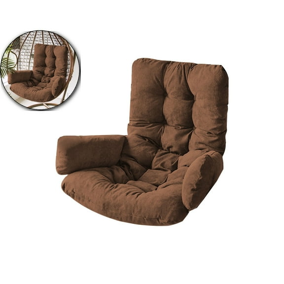 Hanging Egg Chair Cushion Replacement, Thickened Hanging Basket Seat Cushion, Indoor/Outdoor Patio Hammock Swing Chair Cushion, Washable Egg Swing Cushion