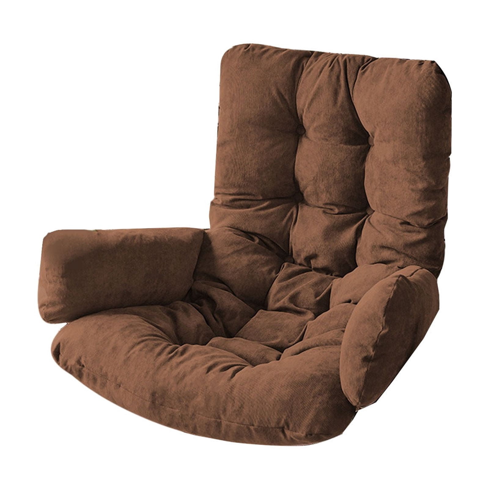 Hanging Egg Chair Cushions with Back Support, Removable Swing Cushion Replacement, Padded Sleeper Bed, Couch Recliner for Indoor/Outdoor, Coffee