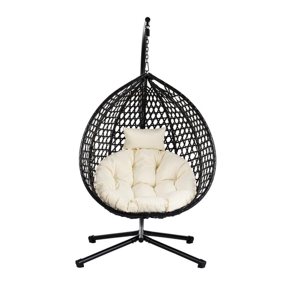 Hanging Egg Chair For All Situations - Weave, Strong Iron Stand, Adjustable , Comfortable & Space Saving, Effortless Assembly Process Indoor Outdoor Material, Base, Optimizing, Easy Directions