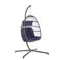 thumbnail image 1 of Hanging Egg Chair with Stand, Egg Swing Hammock Chair with Cushion and Headrest, 350LBS Outdoor Garden Rattan Chair for Patio, Garden, Balcony, 1 of 6