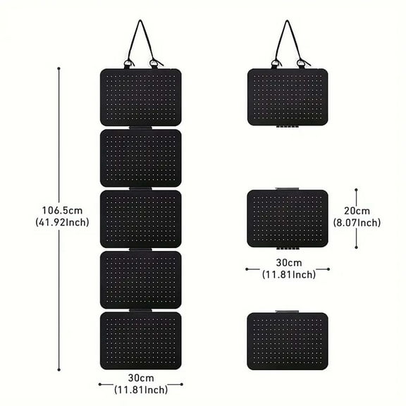 Hanging Enamel Lapel Pin Display Panels Organizer with 5 Loose-leaf Board Pieces, Brooch Pin Enamel Pin Display Pages, Badge Collection Display Holder Holds At Least 120 Pins (Pins Not Included)