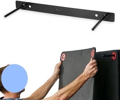 Hanging Exercise Mat, Fitness & Yoga Mat for Group Fitness Classes, Commercial Grade Quality with Reinforced Holes Black